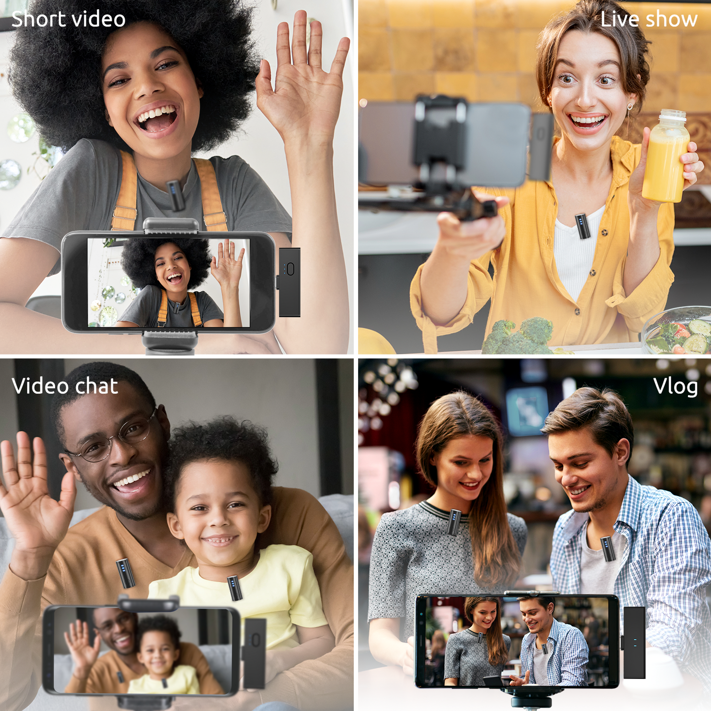 Kit de microfone de lapela sem fio M5