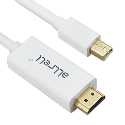 aLLreLi 1.8M Mini Display Port DP to HDMI Cable Adapter