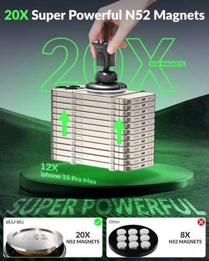 Auto-Halterungsladegerät 15W Kabelloses Dash+Vent Ladegerät für MagSafe
